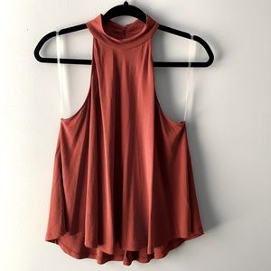 NWT! LUSH Rust High Neck Top 🍁
